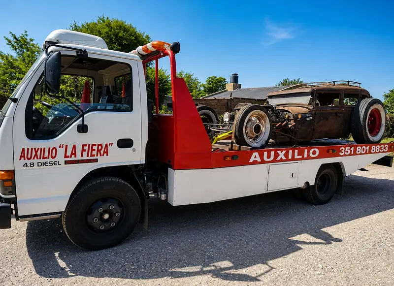 Unidad de gruas de Gr&uacute;as C&oacute;rdoba operando en Bouwer
